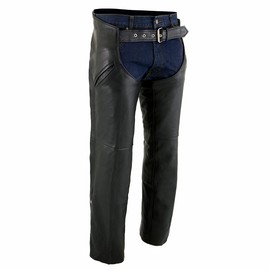 Milwaukee Leather Men's Thermal Lined Premium Leather Motorcycle Bikers Riders Chaps - X-Large - X-Large