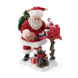 Department 56 Possible Dreams Santa and His Pets Mail Treats Figurine, 10.5 Inch, Multicolor