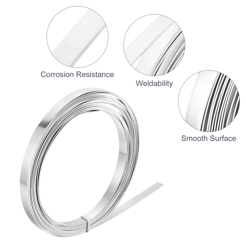sourcing map Aluminum Metal Roll, 5000mm x 10mm x 0.8mm