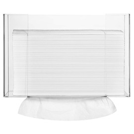 Paper Towel Dispenser by Oasis Creations, Holds 250 Paper Towels, Wall Mounted, Countertop Paper Towel Dispenser, Universal Paper Towel Holder- Clear