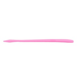BAITFUEL T-Mac Durable Straight Tail Worm Infused with Supercharged X55 Formula Gel | 6.5-Inch, Bubble Gum