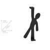 WENKO Boy Door-Mounted Hook, Steel, Black, 2.5 x 8 x