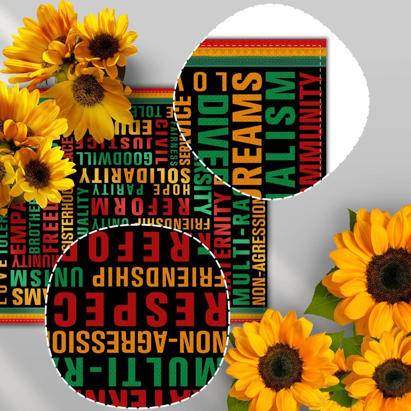 Nepnuser Juneteenth Table Runner Black Pride Party Decorations African American