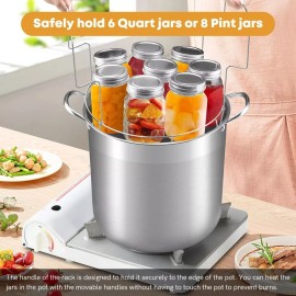 RemixOri 21.5 QT Stainless Steel Canning Pot with Lid Rack & Canning Tools Set Canning