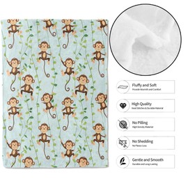 MIEPOS - Manta de overol de 50 x 60 pulgadas, suave y ligera, manta divertida de árbol de vid y selva, regalos para niños, adultos y amantes de los animales, para sofá, oficina, viajes, decoración del