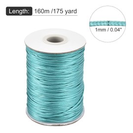 MECCANIXITY Waxed Cord 1mm Waxed Polyester Cord 175 Yard Blue