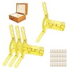 4 Pcs 90 Degree Box Hinges, Heavy Duty Rust-Resistant Jewelry