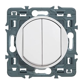 Legrand Celiane LEG99721 Double On-Off/Two-Way Switch 10 A for Self-Assembly White