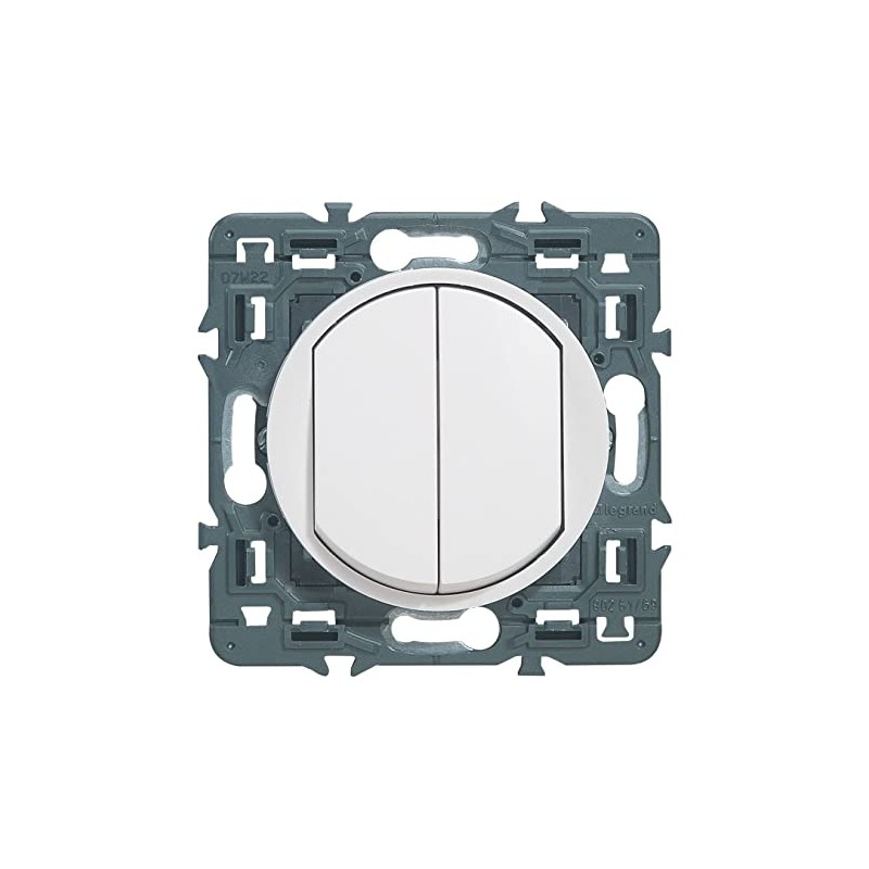 Legrand Celiane LEG99721 Double On-Off/Two-Way Switch 10 A for Self-Assembly