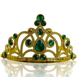 Katara 1682 - Princess Tiara Fancy Costume Accessory, Girls 3-11 Gold, Dark Green