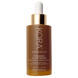 KORA Organics Turmeric Glow Drops, Certified Organic Radiance Face Serum with Niacinamide Alternative, Improves Texture & Pore Appearance, Vegan, 1.01 fl oz
