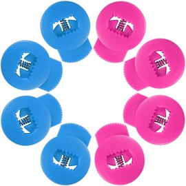 Glove Locks, 8-Pack Baseball/Softball Glove Lace Locks – Vibrant Colors, No Retie Knots, Spring-Lock Tech, Durable Design. (Mixed Pink-Blue)
