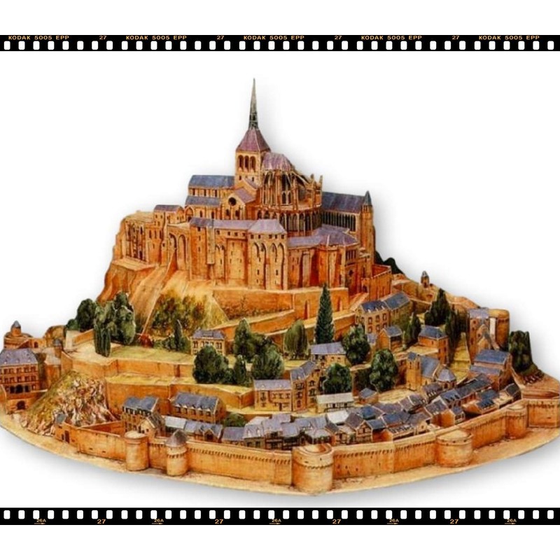 Papercraft Architecture Mont Saint Michel World Heritage Art Kit Set