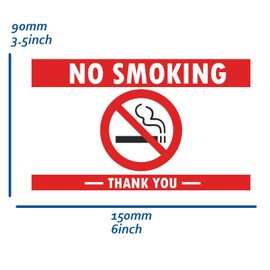 8 PCS No Smoking Sign Sticker,Thank You Decal,Signs to Prevent Smoke For Business Office Car Vehicle
