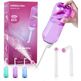 PropoDusche Portable Bidet BPA-Free C Travel Bidet 500ml with Cap, Perineal Bottle with 2 Nozzle for New Mums, Handheld Bidet Replaces Wet Wipes for Home, Outdoor, TravelingPurple