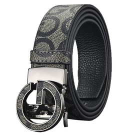 Ridoras Designer Belts for Men Ratchet Belts with Automatic G Buckle Mens Belt for Casual Jeans Business, Black, 28"-34" Waist Adjustable