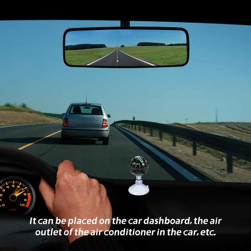 Gatuida Car Compass Ball, Dash Mount Adjustable Compass Ball with