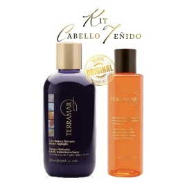 Kit Cabello Teñido Shampoo Matizador + Oleo Protector Color