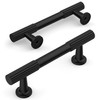 Amerdeco 10 Pack Matte Black Cabinet Pulls 3 Inch(76MM) Hole