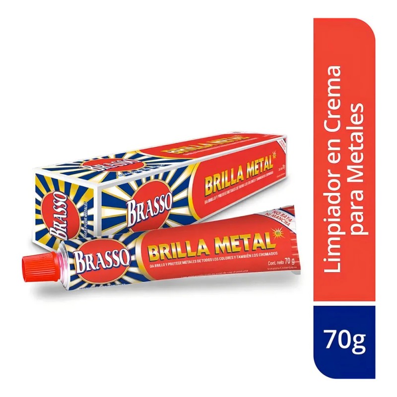 Crema Brasso Brilla Metal En Tubo Depresible De 70 Gramos