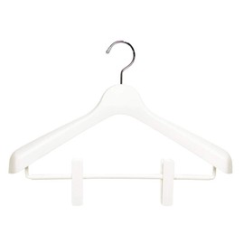 Shinko Hanger Monoclosette Suit Hanger Clip 40 with Skirt Clip, 15.7 inches (40 cm), Swivel Hook, White, 15.7 x 11.6 x 2.0 inches (40 x 29.5 x 5 cm)