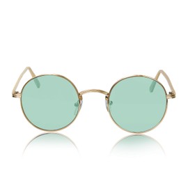 Green Sunglasses St Patrick's Day Glasses Women Hippie Lennon 70s Circle Round