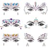 Dochais Temporary Tattoos Crystal Tears Gemstone for Festival Rhinestone Decorations