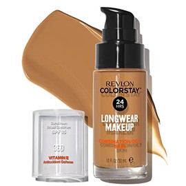 Revlon Colorstay SPF 15 - Base de maquillaje para piel mixta y grasa, Golden Caramel, 29,57ml