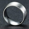 8mm Stainless Matte Brushed Classical Simple Plain Wedding Band Ring