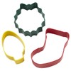 Wilton 3-Piece Christmas Mantel Metal Cookie Cutter Set