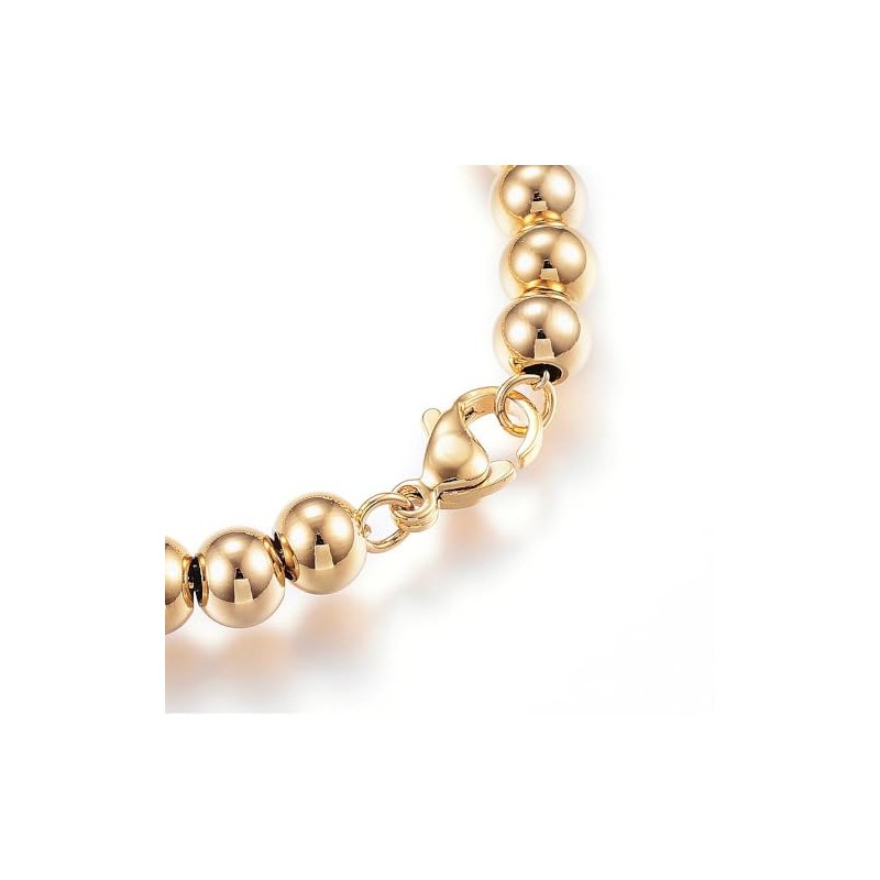 Pulsera Acero Inoxidable 304 Bolas De Acero 19.5 Cms X