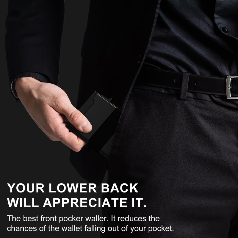 Smart Card Wallet for Men Slim: Minimalist Wallet for Men
