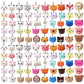 Libima Mini Peluches Fruta Llaveros de Frutas Animales Marinos para Carnaval Pascua Aula Premios Decoración (Hermoso, 150)