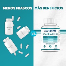 Vitamina D3 K2 30 Cápsulas de 550mg | Combinación Óptima de Vitaminas con Cúrcuma | 100% Natural, Sin Gluten, Keto Friendly, Vegano | Multivitaminico 