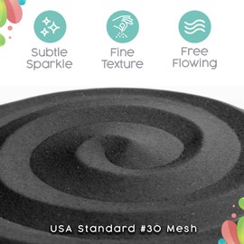 Sandsational Sparkle Black Unity Sand, 1 LB (16 oz), Colored for Weddings, Vase Filler, Home Décor, Crafts, and More