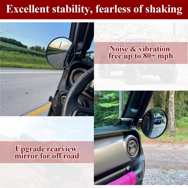 Buling Doors off Mirrors Professional Off-road Rearview Mirrors 2025 Improved