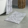 Fusion - Grey Leaf Bath Mat (50 x 80cm) -