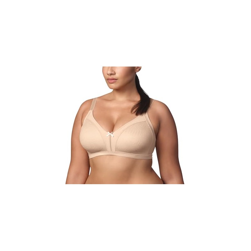 Wonderbra Plus Size Wireless Full Coverage Bra, Paris Nude, 42DD
