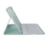 Tablet Protective Case Light Green Folding Stand Cover with Keyboard