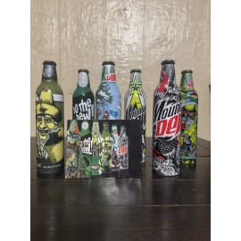 Mountain Dew Green Label Art Aluminum Bottles