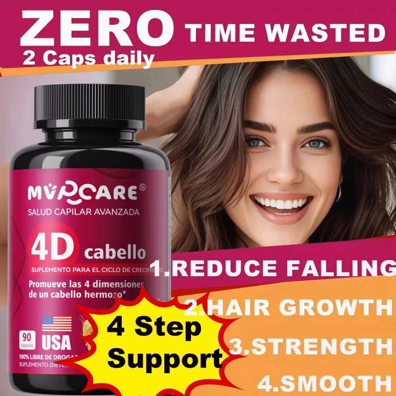 Vitaminas Cabello Mvpcare Mujer Queratina Soluble Naturalmente Regenera Más Fuerte