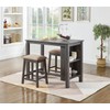 Liveasy Furniture Backless Counter Stool Set of 2, Counter Height