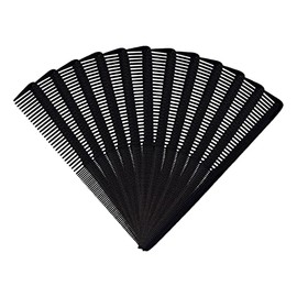 STUDIO LIMITED Premium Barber Comb 12pcs Professional Styling Hair Comb Comb Set All Hair Types & Styles (7" Black-60051)