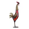 Tooarts Metal Sculpture Multicolor Iron Rooster Home Furnishing Crafts