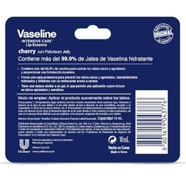 Vaseline - Bálsamo para Labios en Tubo (10 ml) ¡Alivio Avanzado para Labios Muy Secos! - Cherry
