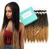 Roeula 1B/27 Pre Stretched Braiding Hair 24 Inch 8 Packs