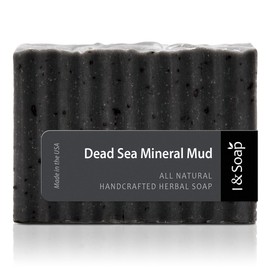I & SOAP, Dead Sea Mud Soap Bar. 100% Natural & Organic. With Activated Charcoal & Therapeutic Grade Essential Oils. Facial and Body Cleansing Soap. Best Natural Skin Care for Oily Skin or Acne Skin.