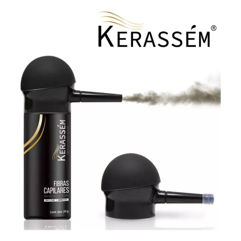 Fibras Capilares 29g Cubre Calvicie Kerassém Tonos