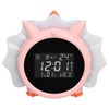 Alarm Clock Pink Dinosaur Shape Multifunctional Bedside LED Electronic Alarm