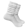 Women's Cotton Heavy Slouch Socks (White)
